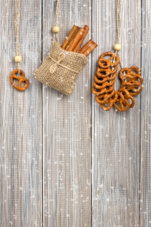 Hanging Christmas decorationsの写真素材