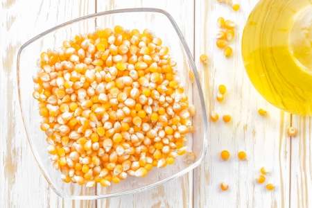 Corn and oilの写真素材