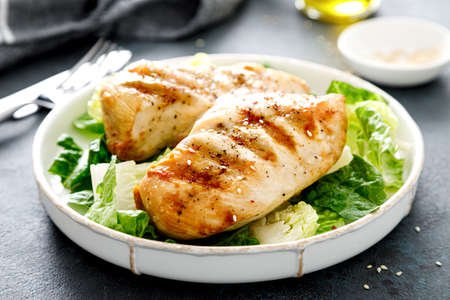 Grilled chicken breast, barbecued meatの写真素材