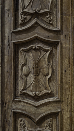 wooden door detailの写真素材