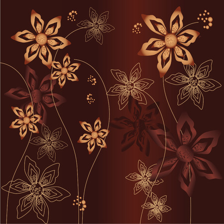 Autumn Flowers Background.のイラスト素材