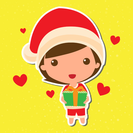 Cute Christmas Girlのイラスト素材