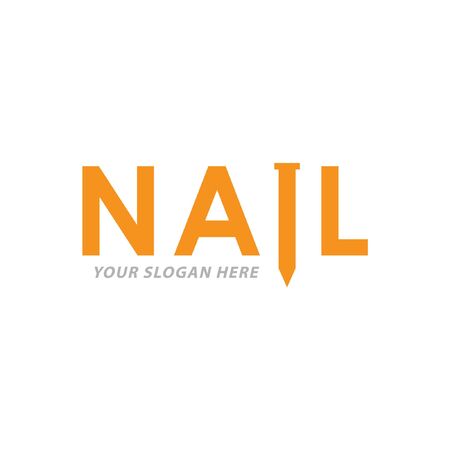 creative nail logo design, vectorのイラスト素材