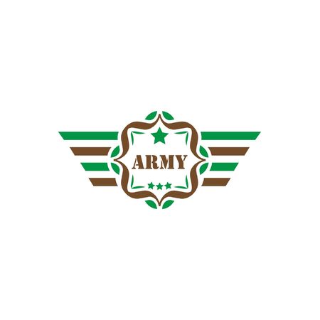 creative army wing logo design, vectorのイラスト素材
