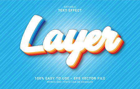 editable text effect, Layer style can be use to make Titleのイラスト素材