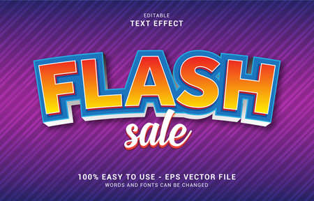 editable text effect, Flash Sale style can be use to make Titleのイラスト素材