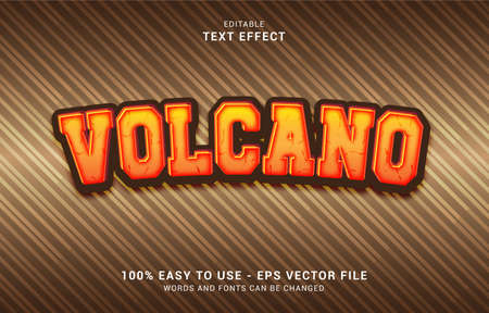 editable text effect, Volcano style can be use to make Titleのイラスト素材