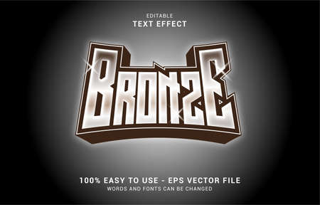 editable text effect, Bronze style can be use to make Titleのイラスト素材