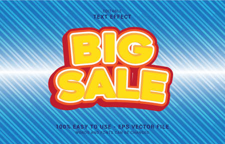 editable text effect, Big Sale Bold style can be use to make Titleのイラスト素材