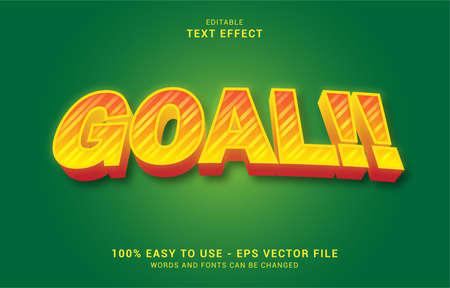 editable text effect, Goal Shine style can be use to make Titleのイラスト素材