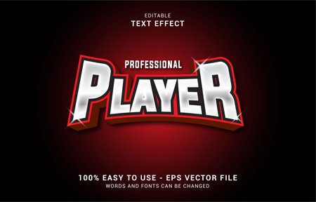 editable text effect, Professional Player style can be use to make Titleのイラスト素材