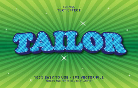 editable text effect, Tailor style can be use to make Titleのイラスト素材