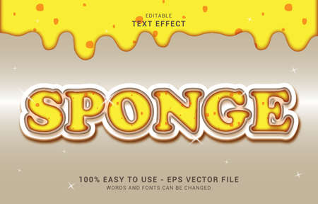 editable text effect, Sponge Cake style can be use to make Titleのイラスト素材