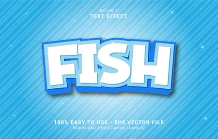 editable text effect, Fish style can be use to make Titleのイラスト素材