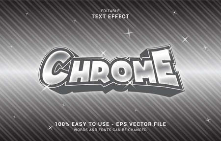 editable text effect, Shine Chrome style can be use to make Titleのイラスト素材