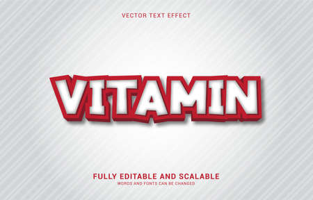 editable text effect, Vitamin style can be use to make Titleのイラスト素材