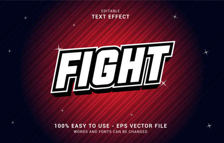 editable text effect, Fight style can be use to make Titleのイラスト素材