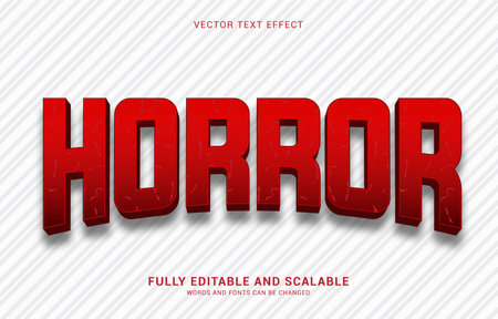 editable text effect, Horror style can be use to make Titleのイラスト素材
