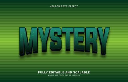 editable text effect, Mystery style can be use to make Titleのイラスト素材