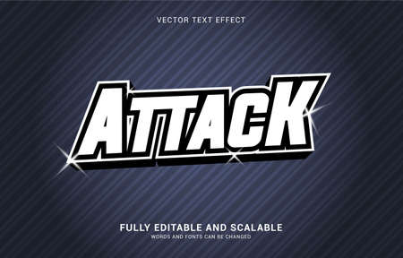editable text effect, Attack style can be use to make Titleのイラスト素材