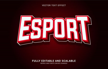 editable text effect, Esports style can be use to make Titleのイラスト素材