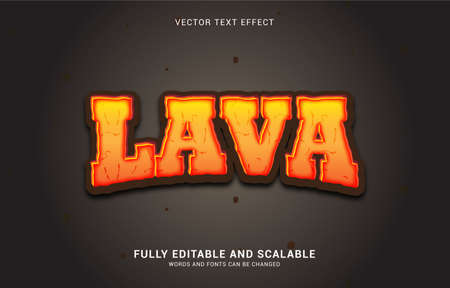 editable text effect, Hot Lava style can be use to make Titleのイラスト素材
