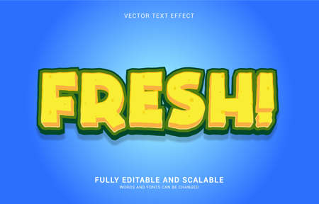editable text effect, Fresh style can be use to make Titleのイラスト素材