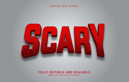 editable text effect, Scary style can be use to make Titleのイラスト素材
