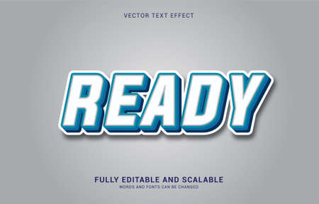 editable text effect, Ready style can be use to make Titleのイラスト素材