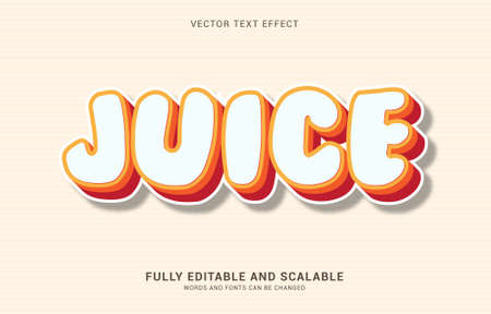 editable text effect, Juice style can be use to make Titleのイラスト素材