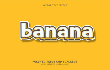 editable text effect, Banana style can be use to make Titleのイラスト素材