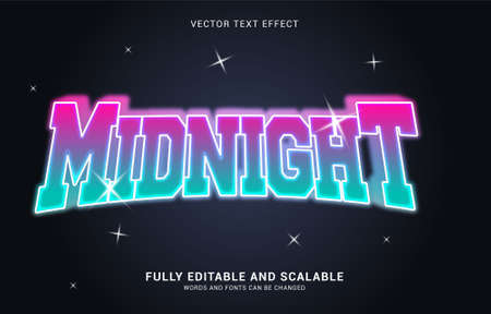 editable text effect, Midnight style can be use to make Titleのイラスト素材