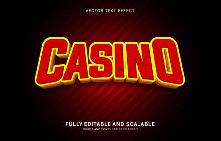 editable text effect, Casino style can be use to make Titleのイラスト素材