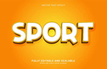editable text effect, 3D Sport style can be use to make Titleのイラスト素材