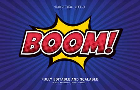 editable text effect, Boom style can be use to make Titleのイラスト素材