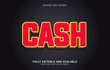editable text effect, Cash style can be use to make Titleのイラスト素材