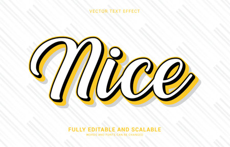 editable text effect, Nice style can be use to make Titleのイラスト素材