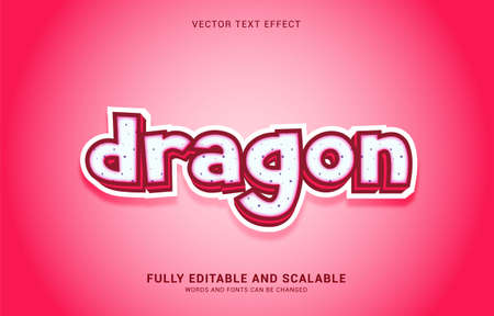 editable text effect, Dragon Fruit style can be use to make Titleのイラスト素材