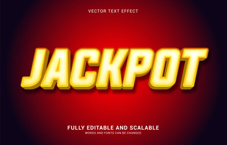 editable text effect, Jackpot style can be use to make Titleのイラスト素材