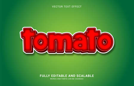 editable text effect, Tomato style can be use to make Titleのイラスト素材