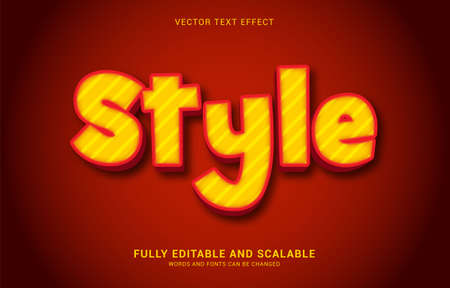 editable text effect, Style can be use to make Titleのイラスト素材