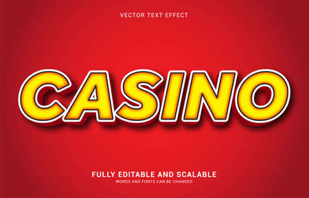 editable text effect, Casino style can be use to make Titleのイラスト素材