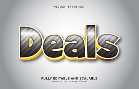 editable text effect, Deals style can be use to make Titleのイラスト素材