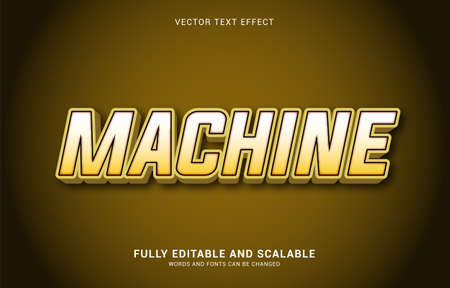 editable text effect, Machine style can be use to make Titleのイラスト素材
