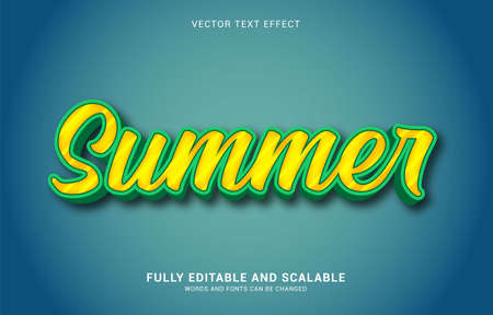 editable text effect, Summer style can be use to make Titleのイラスト素材