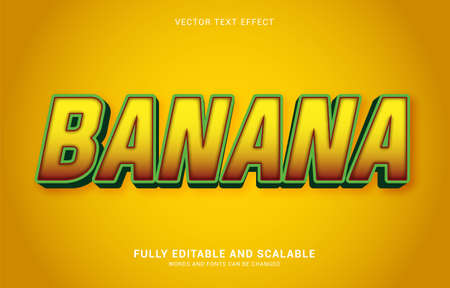 editable text effect, Banana style can be use to make Titleのイラスト素材