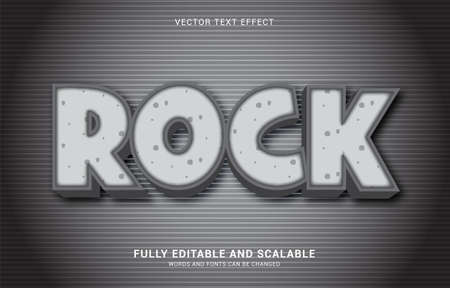 editable text effect, Rock style can be use to make Titleのイラスト素材