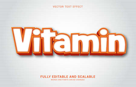 editable text effect, Vitamin style can be use to make Titleのイラスト素材