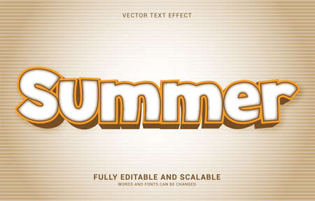 editable text effect, Summer style can be use to make Titleのイラスト素材