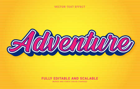 editable text effect, Adventure style can be use to make Titleのイラスト素材